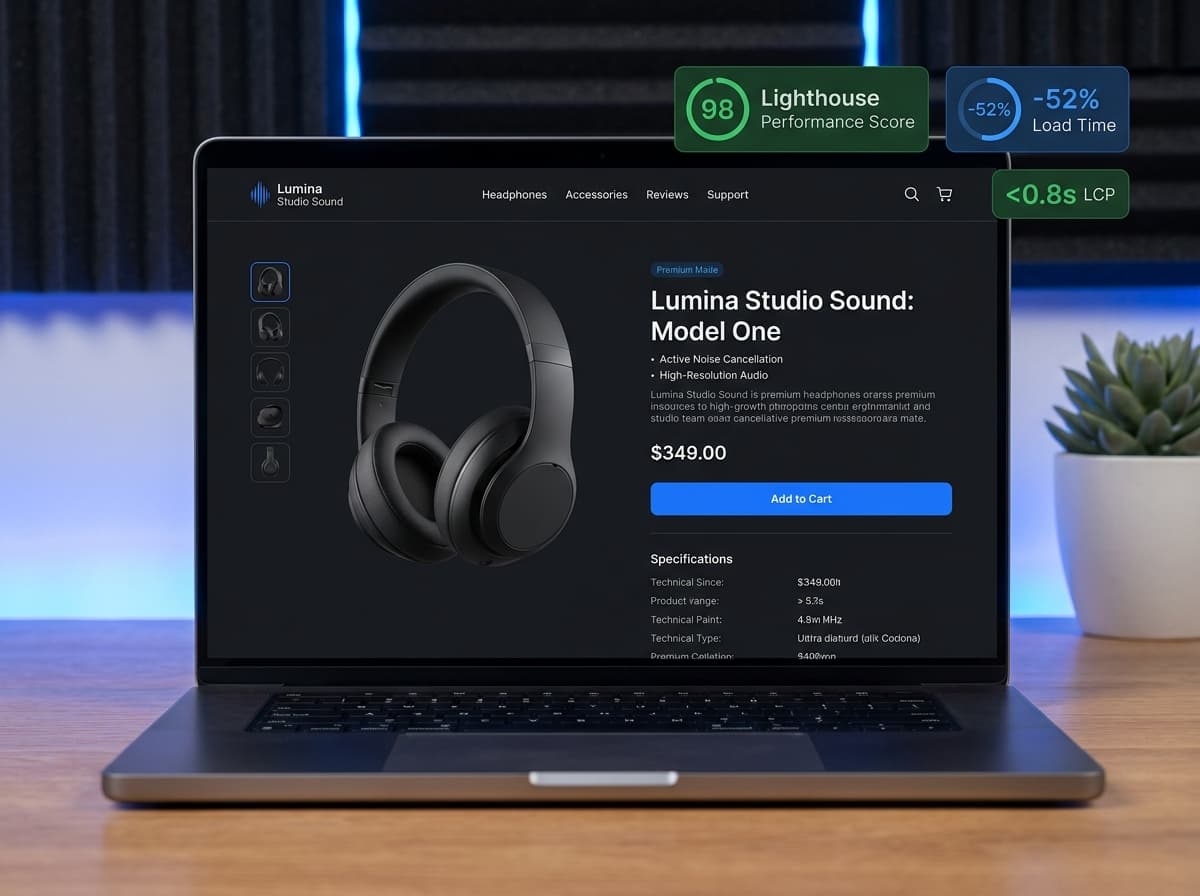 Lumina Studio Sound Production Storefront by Devan Labs