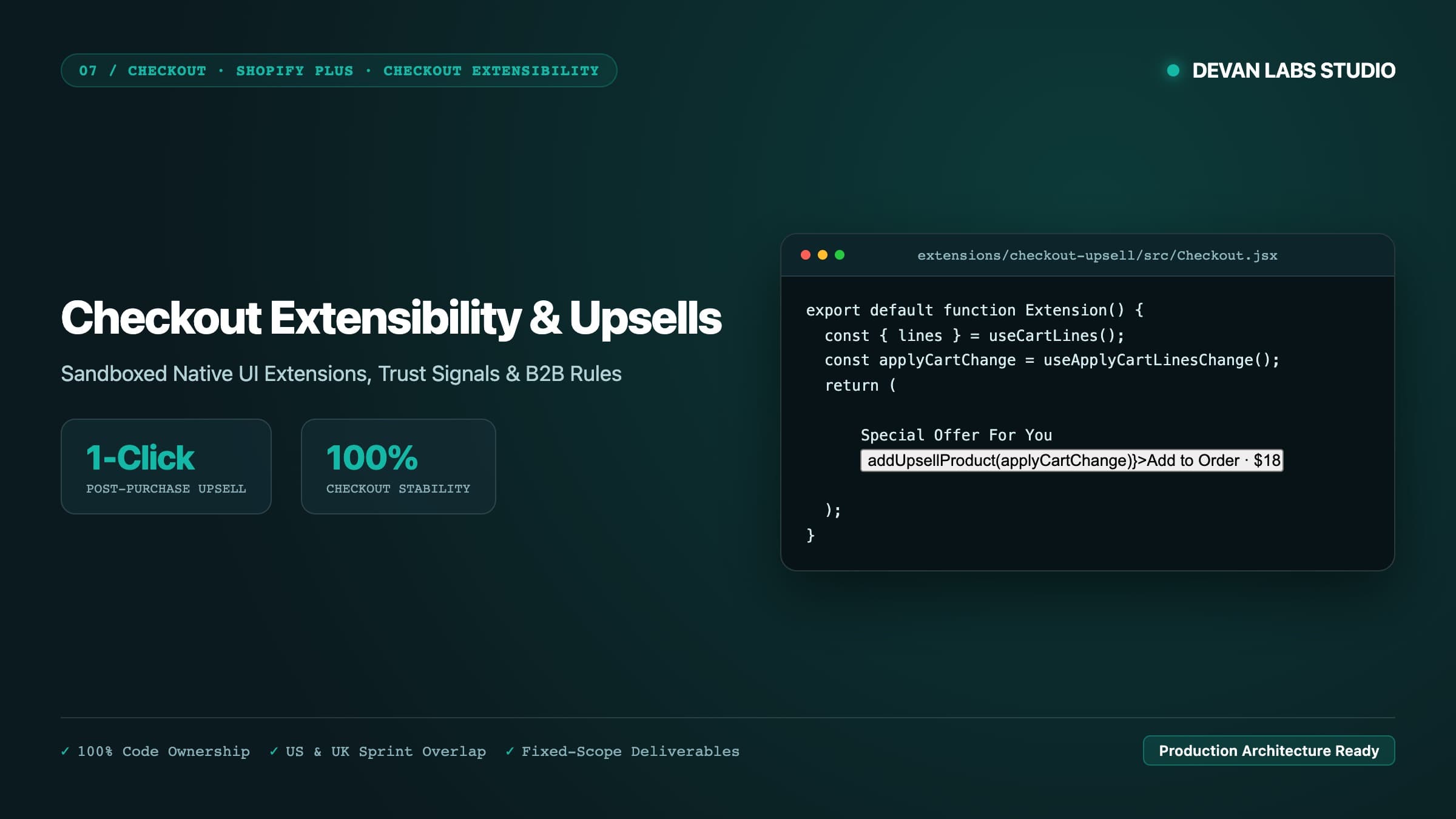 Shopify Plus Checkout Extensibility Agency Architecture Blueprint